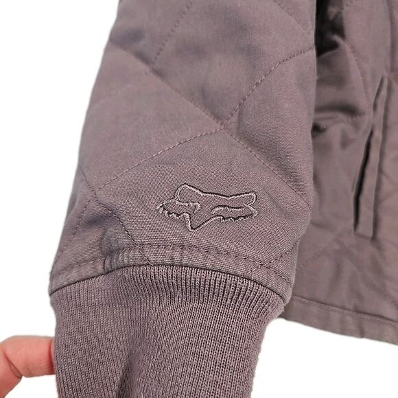 Fox Racing Womens Cosmic Quilted Insulated Bomber Jacket Sz S mauve/dusty purple - Picture 4 of 11
